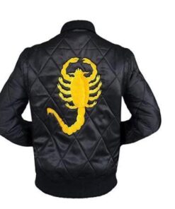 Drive Ryan Gosling Black Satin Jacket