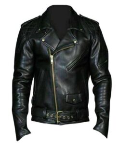 Brando Black Leather Biker Jacket