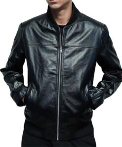 Corey Hawkins Eric Carter Bomber Black Leather Jacket