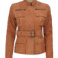 Women's Brown Suede Leather Jacket